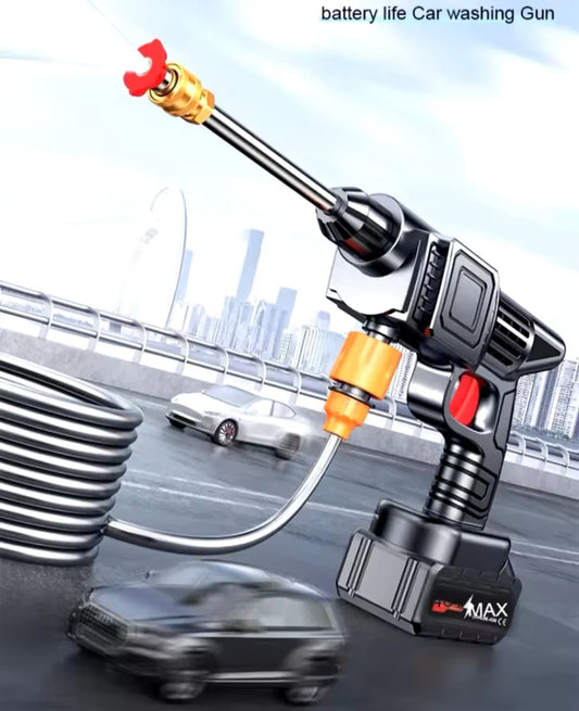 Double Battery Car Washer Gun – مسدس غسيل سيارات ببطاريتين