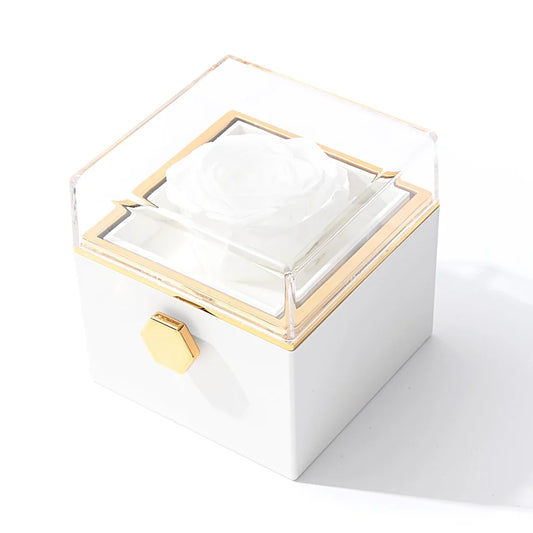 SQUARE Ring/Rose Box - خاتم مربع / علبة ورد