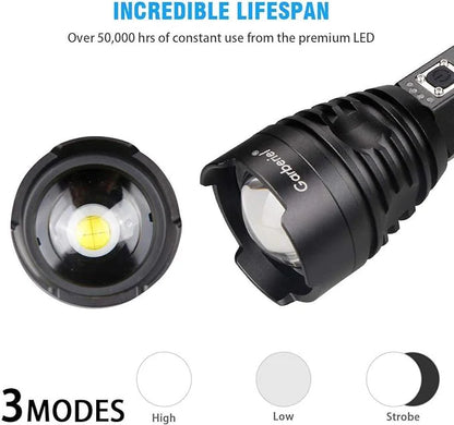 P90 LED Flashlight Rechargeable – كشاف LED P90 قابل لإعادة الشحن