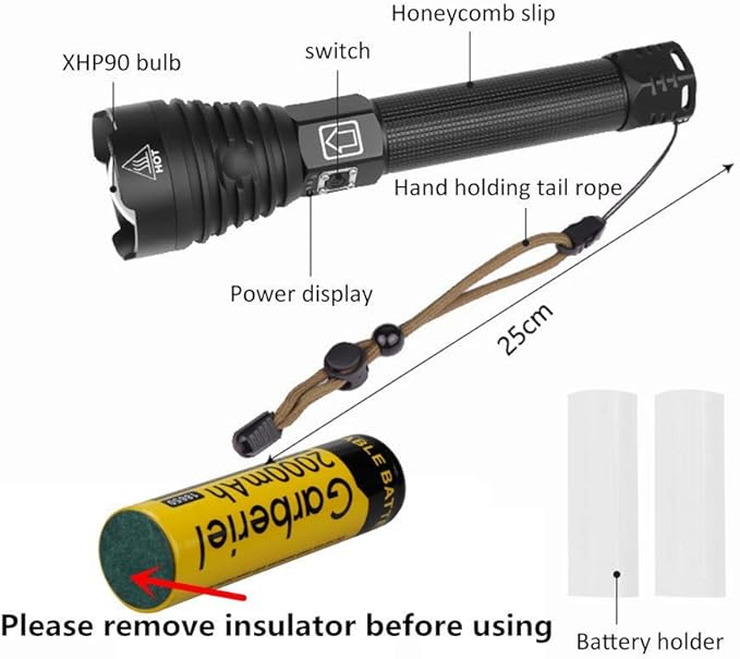 P90 LED Flashlight Rechargeable – كشاف LED P90 قابل لإعادة الشحن