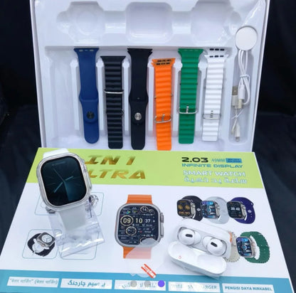 10 in 1 Ultra Watch + Earbuds – ساعة ألترا 10 في 1 + سماعات