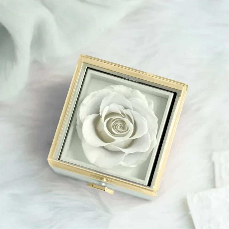 SQUARE Ring/Rose Box - خاتم مربع / علبة ورد