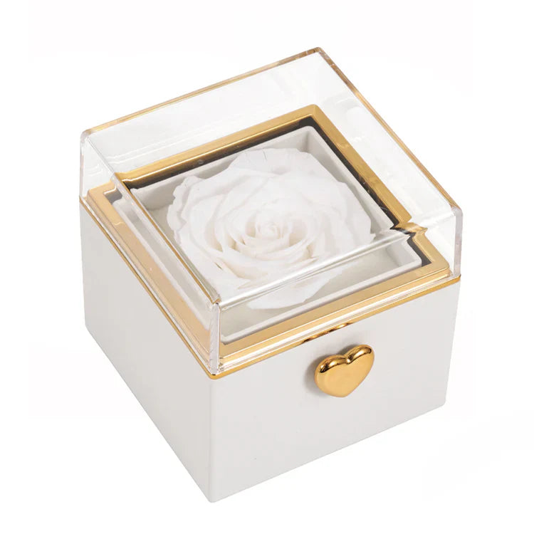 SQUARE Ring/Rose Box - خاتم مربع / علبة ورد