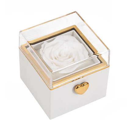 SQUARE Ring/Rose Box - خاتم مربع / علبة ورد